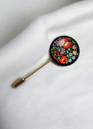 Broche épingle tige longue cabochon en verre bulle original fleur bohème rétro vintage, brand: Fabrication Artisanale, condizioni: Ottime, €3.00, €3.85 include la Protezione acquisti Pro