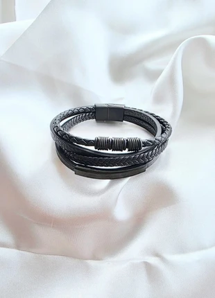 Beau bracelet homme cuir véritable avec fermoir en acier inoxydable, marque: Silver, état: Très bon état, 14,50 €, 15,93 € Protection acheteurs incluse