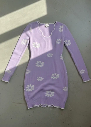 Robe pull lilas – florale, douce, féminine, cosy, brand: Auréline Atelier, condition: Very good, size: M / 38 / 10, €69.90, €74.10 includes Buyer Protection