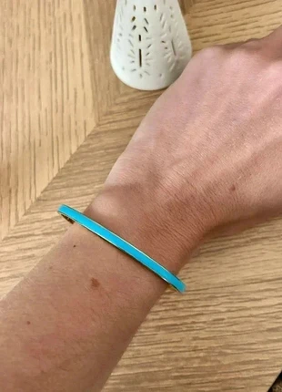 Bracelet Jonc Doré & Émail Bleu – Neuf, condition: New without tags, €14.00, €15.40 includes Buyer Protection