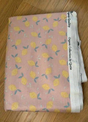 Coupon de coton BIO Citrons, merk: Qjutuie, staat: Nieuw met prijskaartje, € 12,00, € 13,30 inclusief Kopersbescherming