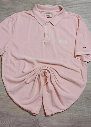 Polo Tommy Jeans – Rose Poudré – Logo Brodé Blanc – Taille XL, brand: Tommy Hilfiger, condition: Very good, size: XL, €19.00, €20.65 includes Buyer Protection