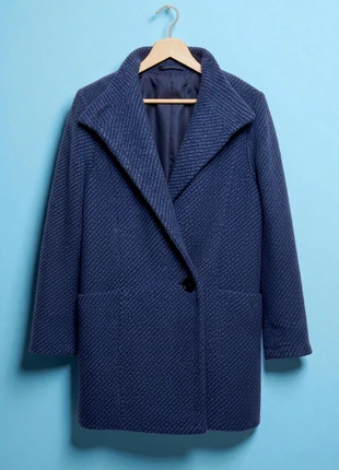 Scandinavian Look – Premium & Elegant Navy Wool Coat with Single-Breasted & Wide Collar – S 🦋👠, marque: Scandinavian Edition, état: Très bon état, taille: S / 36 / 8, 44,90 €, 47,85 € Protection acheteurs incluse