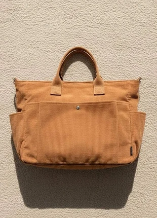 Grand sac en velours côtelé caramel 👜, marque: Lys & Lin, état: Très bon état, 34,99 €, 37,44 € Protection acheteurs incluse
