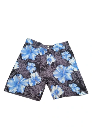 Short de bain Hawaii vintage bleu gris noir fleur L, marque: Vintage Dressing, état: Très bon état, taille: L, 6,00 €, 7,00 € Protection acheteurs incluse