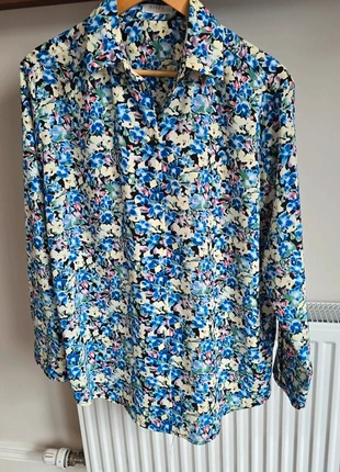 👑kilky Paris M Floral Blouse Blue Yellow Black 🌸💙, brand: Kilky, condition: Very good, size: M / 38 / 10, €15.00, €16.45 includes Buyer Protection