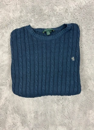 Pull sweat torsadé Ralph Lauren femme bleu foncé taille L logo brodé, marca: Lauren Ralph Lauren, estado: Muy bueno, tamaño: L / 40 / 12, 24,00 €, 25,90 € Protección al comprador incluida