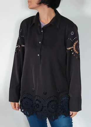 Tunique noire ajourée brodée – Koolook– taille S, marque: Koolook, état: Très bon état, taille: S / 36 / 8, 8,00 €, 9,10 € Protection acheteurs incluse