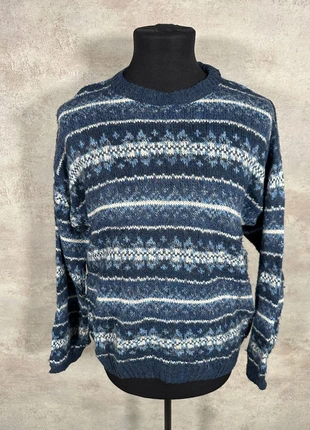 Pull Hiver Ethnic Vintage 80s 90s y2k Jack Benny bleu texturé motif geo taille M, marke: Vintage Dressing, zustand: Sehr gut, größe: M, 30,00 €, 32,20 € beinhaltet Vinted-Käuferschutz Pro