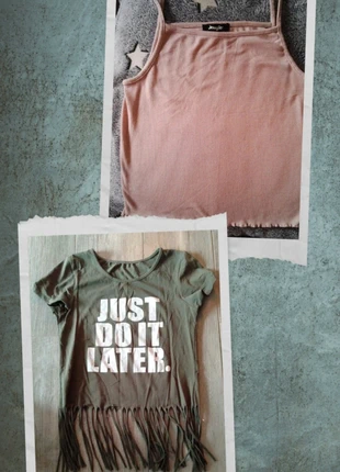 🌲2 petits hauts taille 34 /36 kaki et rose Jennyfer, marque: Jennyfer, état: Très bon état, taille: XS / 34 / 6, 2,50 €, 3,33 € Protection acheteurs incluse