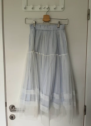 Jupe midi rayée avec voile, brand: Molly Bracken, condizioni: Nuovo senza cartellino, taglia: S / IT 40 / EU 36, €5.00, €5.95 include la Protezione acquisti