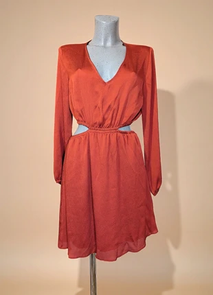 Robe Etam terracotta texturée - découpes à la taille, marke: Etam, zustand: Neu, mit Etikett, größe: L / 40 / 12, 18,00 €, 19,60 € inklusive Vinted-Käuferschutz