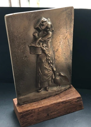 Plaque Bronze Gänseliesel "Lison aux oies " - Vintage, marque: Vintage, état: Très bon état, 25,00 €, 26,95 € Protection acheteurs (Pro) incluse