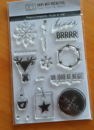Tampon clear hiver dans mes pochettes, marque: Dans mes pochettes, état: Très bon état, 4,50 €, 5,43 € Protection acheteurs incluse