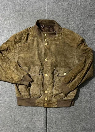 Michael John Green 100% Suede Vintage Buttoned Bomber Jacket (Made in Italy, 80s), brand: other, condition: Very good, size: M, £34.99, £37.44 includes Buyer Protection Pro