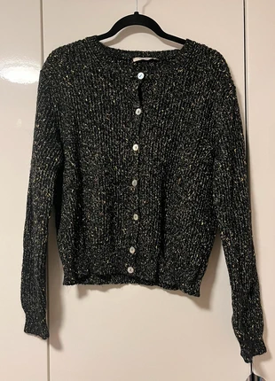 Zwart wollen glitter vest met knopen Sissy Boy L, merk: Sissy Boy, staat: Heel goed, maat: L / 40 / 12, € 22,00, € 23,80 inclusief Kopersbescherming