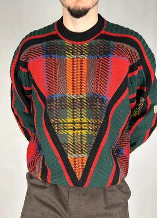 Carlo colucci sweater vintage - mélange laine style crazy sweater | taille L, brand: Carlo Colucci, condizioni: Buone, taglia: L, €120.00, €126.70 include la Protezione acquisti Pro