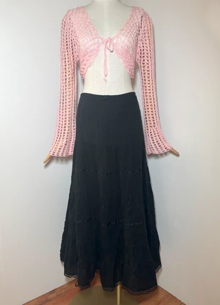 Jupe longue noire bohème / cottage Vintage, brand: Hippie, condition: Very good, size: XXL / 44 / 16, €30.00, €32.20 includes Buyer Protection