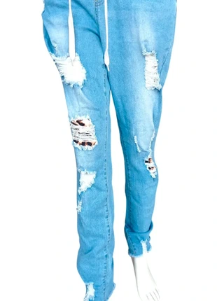Pantalón Jeans Jogger Desgastado con Cintura Elástica 💜, marque: Local, état: Neuf sans étiquette, taille: S / 36 / 8, 15,00 €, 16,45 € Protection acheteurs incluse