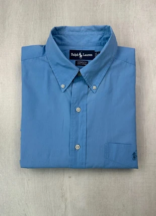Chemise Ralph Lauren Yarmouth bleue 100% coton logo bleu brodé - Taille XL homme, brand: Ralph Lauren, condizioni: Ottime, taglia: XL, €42.00, €44.80 include la Protezione acquisti Pro
