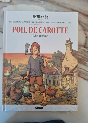 BD Poil de carotte de Jules Renard, collection le monde par Glénat, état: Neuf avec étiquette, 6,00 €, 7,00 € Protection acheteurs incluse