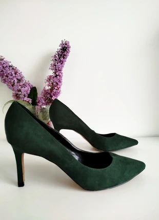 escarpins primadonna collection daim vert foncé taille 39 talons aiguille bout pointu, brand: PrimaDonna, condition: Very good, size: 39, €5.00, €5.95 includes Buyer Protection