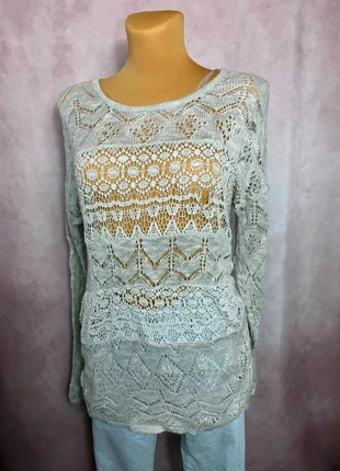 Pull a col rond Vintage avec dentelle transparant | Taille XL | pf72, marca: Vintage Dressing, estado: Muito bom, tamanho: XL / 42 / 14, €11.95, €13.25 inclui Proteção do Comprador Pro