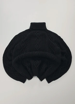 Sweater Vintage 90s Retro Cable Knit Heavy Wool Chunky Relaxed Fit Navy Dark Black, brand: Vintage Dressing, condizioni: Ottime, taglia: L, €44.90, €47.85 include la Protezione acquisti