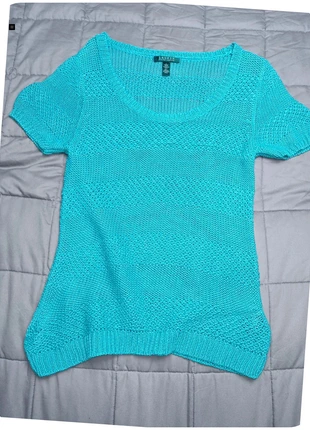 Pull Fin Lauren Ralph Lauren Maille Ajourée Lin/Coton Turquoise - Taille L, marca: Lauren Ralph Lauren, estado: Muy bueno, tamaño: L / 40 / 12, 32,89 €, 35,23 € Protección al comprador incluida