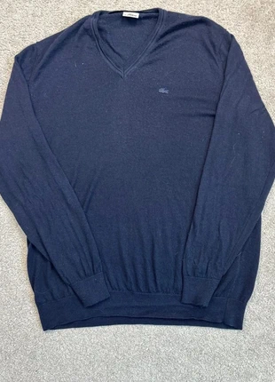 Pull col V en coton Lacoste vintage | Taille XXXL Hommes | bleu marine logo brodé bleu, marca: Lacoste, estado: Muy bueno, tamaño: XXL, 23,00 €, 24,85 € Protección al comprador Pro incluida
