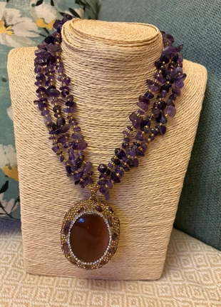 Collier pierre naturellecaftan beldi takchita robe soirée mariage oriental karakou blouza, état: Neuf sans étiquette, 40,00 €, 42,70 € Protection acheteurs incluse