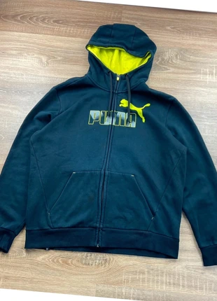 Veste coupe-vent PUMA Homme avec capuche et lacet, couleurs noire et jaune, Taille L - Bonne état, marque: Puma, état: Très bon état, taille: L, 15,00 €, 16,45 € Protection acheteurs incluse