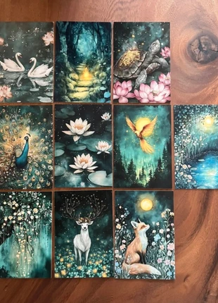 SALE! Set van 10 ansichtkaarten 'Dieren bij nacht', staat: Nieuw zonder prijskaartje, € 2,95, € 3,80 inclusief Kopersbescherming