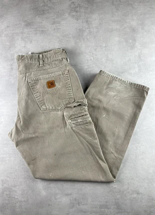 Pantalon carhartt B159 MUS single knee workwear baggy gris vintage - Taille 34x30, marque: Carhartt, état: Très bon état, taille: W34 | FR 44, 29,00 €, 31,15 € Protection acheteurs (Pro) incluse