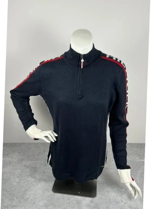 41. Pull col camionneur 1/4 zip Tommy Hilfiger femme bleu marine rouge logo brodé | Taille M, marque: Tommy Hilfiger, état: Très bon état, taille: M / 38 / 10, 19,90 €, 21,60 € Protection acheteurs (Pro) incluse