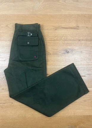 Pantalon large Dolce Gabbana femme vert foncé taille 44 coton doux rayé élégant chic mode, brand: Dolce & Gabbana, condizioni: Nuovo senza cartellino, taglia: XXL / IT 48 / EU 44, €38.00, €40.60 include la Protezione acquisti