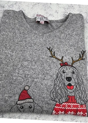 Pull de Noël chiens gris – Taille XL 12 ans fille – TBE, marque: Merry Christmas, état: Très bon état, taille: 12 ans / 152 cm, 8,00 €, 9,10 € Protection acheteurs incluse