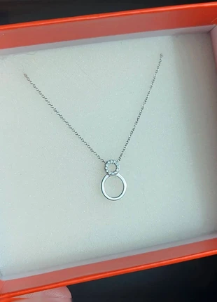 Collier en argent 925 avec pendentif cercles entrelacés + boîte d'origine, merk: Tresor, staat: Heel goed, € 35,00, € 37,45 inclusief Kopersbescherming