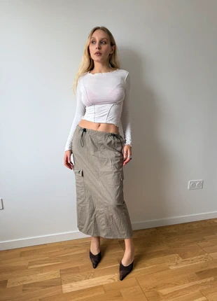 Jupe kaki verte longue sport casual Kango cargo, marke: Kangol, zustand: Sehr gut, größe: M / 38 / 10, 6,00 €, 7,00 € inklusive Vinted-Käuferschutz