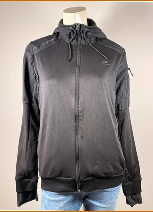 Black sports hoodie for women, lightweight and technical, marque: Decathlon, état: Satisfaisant, taille: L, 2,90 €, 3,75 € Protection acheteurs incluse