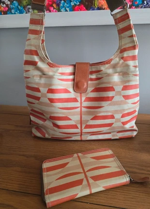 Orla Kiely Laminated Stripy Stem Print Midi Sling Hobo Bag with Adjustable Strap & Matching Wallet, brand: Orla Kiely, condition: Very good, €59.00, €62.65 includes Buyer Protection