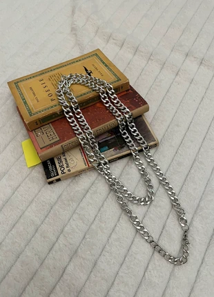 Vintage silver long chain necklace – heavy chain – Y2K pop style – new without tags, merk: Vintage Dressing, staat: Nieuw zonder prijskaartje, € 5,00, € 5,95 inclusief Kopersbescherming