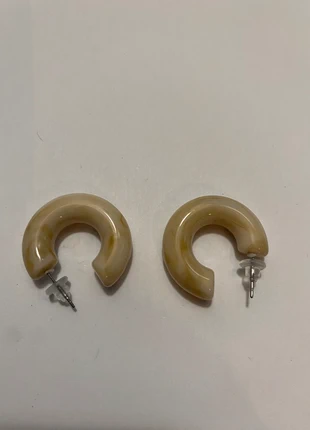 Boucles d’oreilles beige & marron, brand: Boutique indépendante, condition: Very good, €3.50, €4.38 includes Buyer Protection