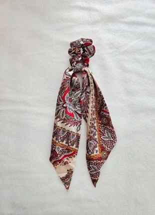 Magnifique chouchou foulard éthnique bordeaux, estado: Muito bom, €4.00, €4.90 inclui Proteção do Comprador Pro