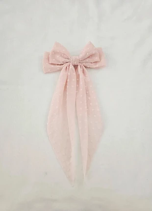 Magnifique barrette noeud plumeti rose pâle, estado: Muito bom, €5.00, €5.95 inclui Proteção do Comprador Pro