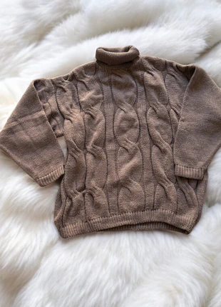 Maglione vintage collo alto marrone tortora, marque: Vintage Dressing, état: Très bon état, taille: XL / 42 / 14, 1,99 €, 2,79 € Protection acheteurs incluse