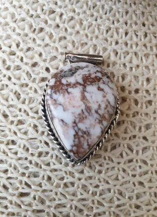 Zilver hanger met natuursteen Wide Horse Jaspis, marque: Silver, état: Neuf sans étiquette, 12,00 €, 13,30 € Protection acheteurs incluse