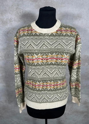 Pull Hiver Ethnic Vintage 80s 90s y2k Cryllys vert olive creme motif geom taille M, marque: Vintage Dressing, état: Très bon état, taille: M / 38 / 10, 27,00 €, 29,05 € Protection acheteurs (Pro) incluse