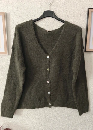 🌿 Pas ViNTeD GO Merci - Superbe Gilet Boutonné Kaki - Made in Italy - TU 🌿, brand: Boutique Parisienne, condition: Very good, size: M / 38 / 10, €29.00, €31.15 includes Buyer Protection Pro