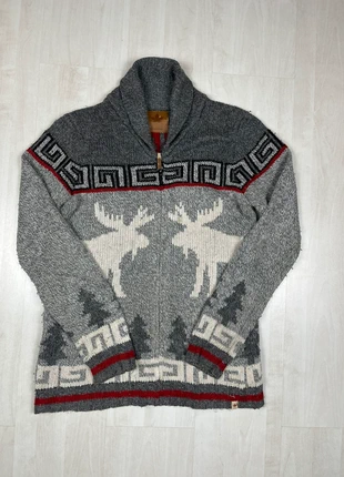 Gilet zip cardigan Canadiana | en laine gris blanc et rouge | motifs cerfs | taille S, brand: Canadian, condizioni: Ottime, taglia: S, €19.90, €21.60 include la Protezione acquisti